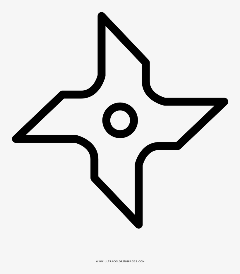 Shuriken Coloring Page - Imagenes De Shuriken Para Pintar Transparent