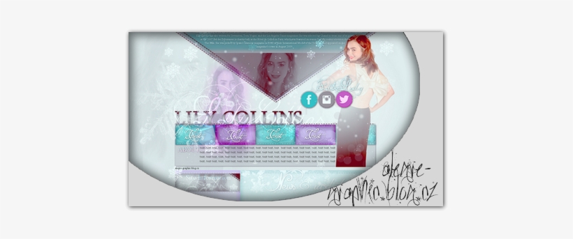 Layout- Lily Collins - Cash, transparent png download