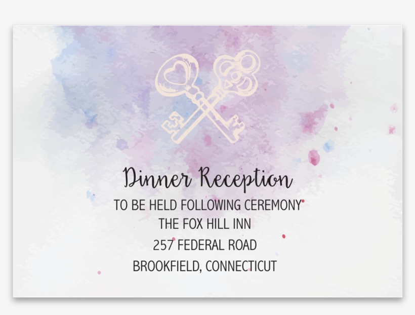 Reception Card Brush Strokes - Wedding Reception, transparent png download
