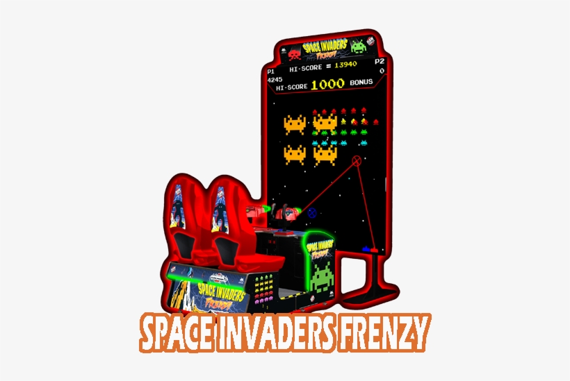 Raw Thrills Space Invaders Frenzy - Space Invaders Arcade Machine, transparent png download