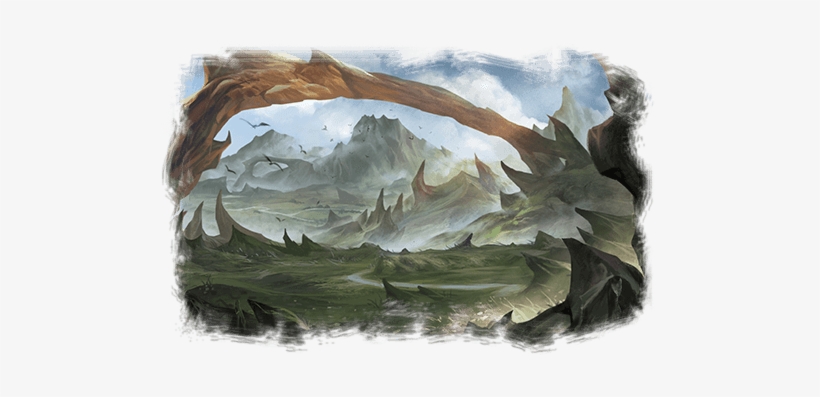 Amongst The Twisted Rock Formations Of The Wild Plains - Green, transparent png download