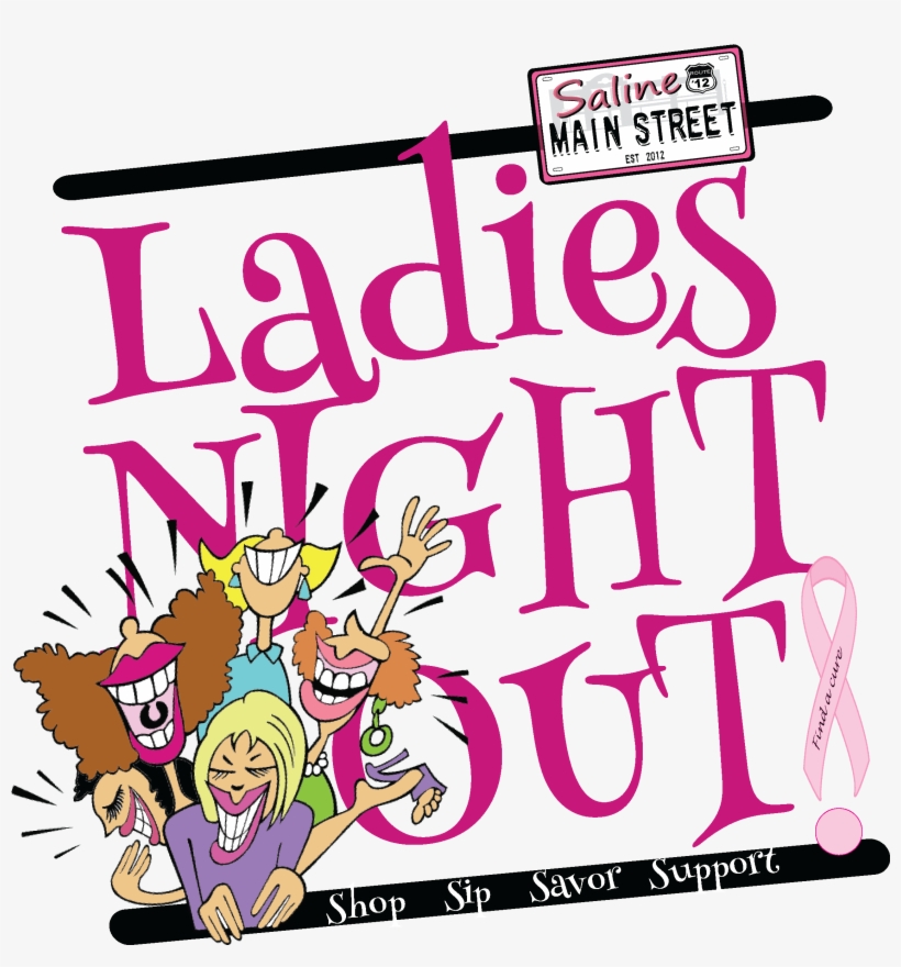 Ladies Night Cliparts - Ladies Night Out Cartoon, transparent png download