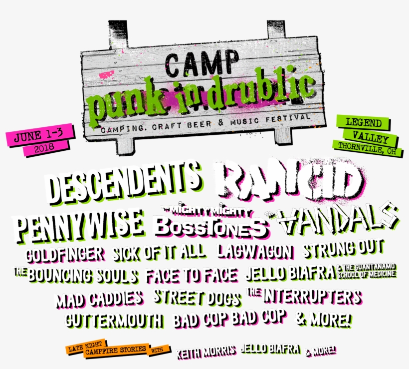 Camp Punk In Drublic Festival Replaces Nofx & Me First - Punk In Drublic Camp, transparent png download