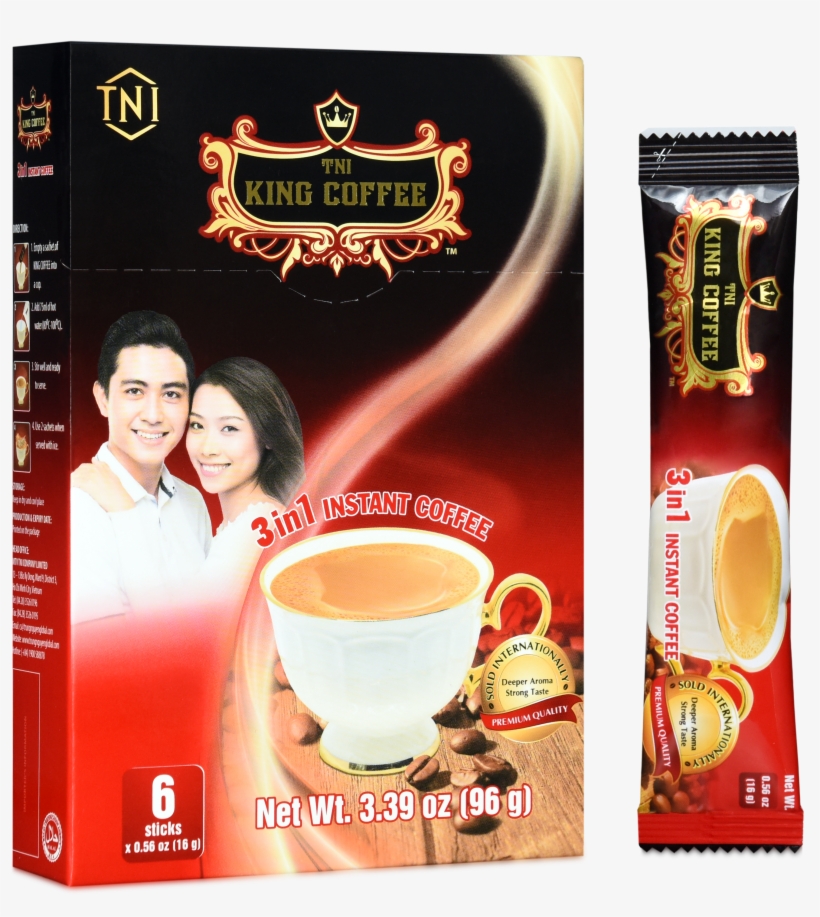2ad0cece - King Coffee 3 In 1 Instant - Box 20 Sachets, transparent png download