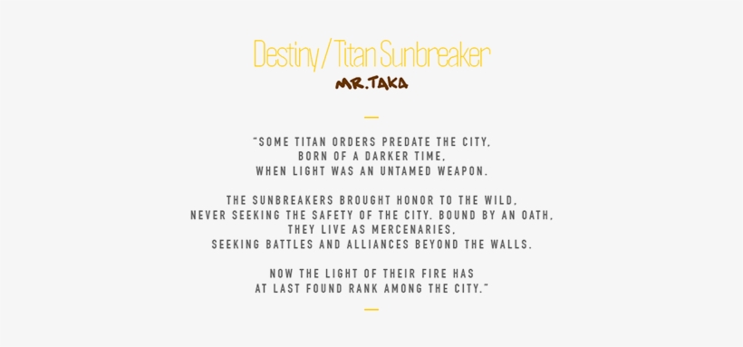 Destiny /// Titan Sunbreaker - Canvas, transparent png download