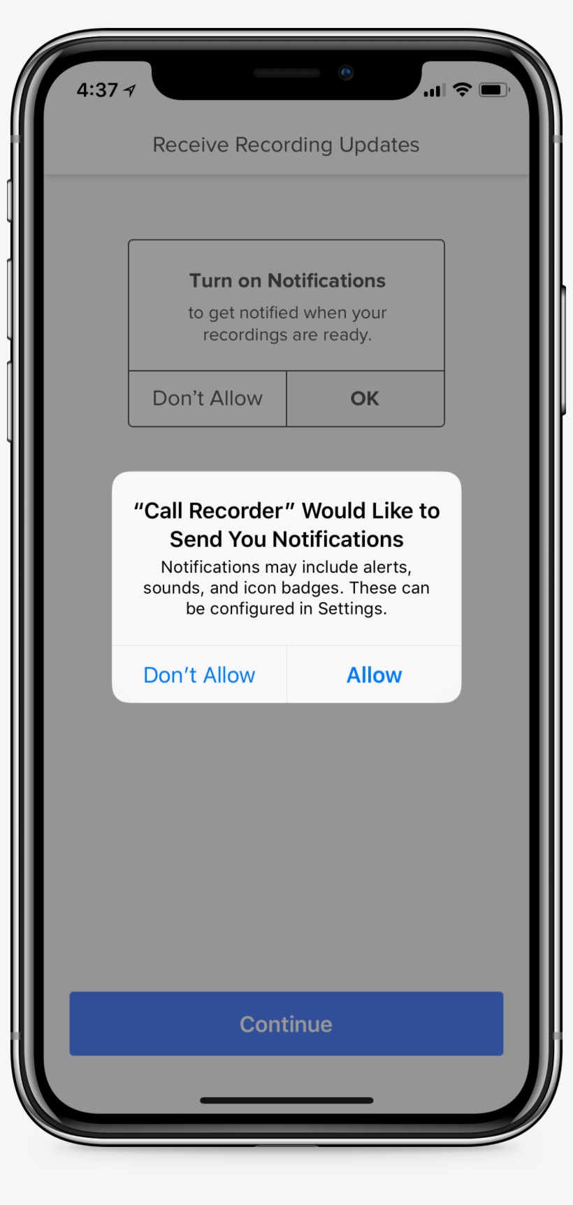 Iphone Displaying Rev Call Recorder App And A Green - Add Beneficiary In Alinma Bank, transparent png download