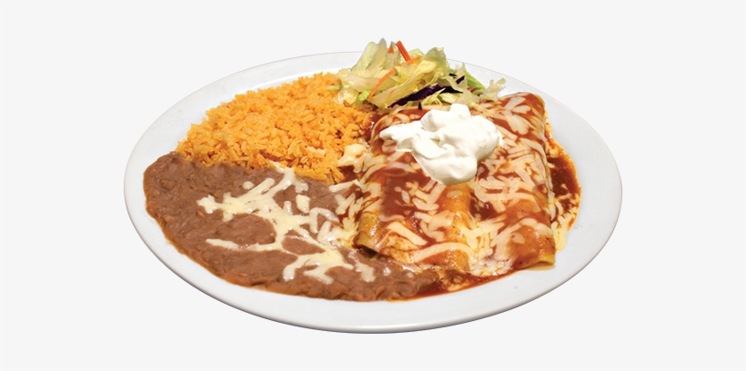 2 Two Red Sauce Enchiladas - Escalope Plat Png, transparent png download