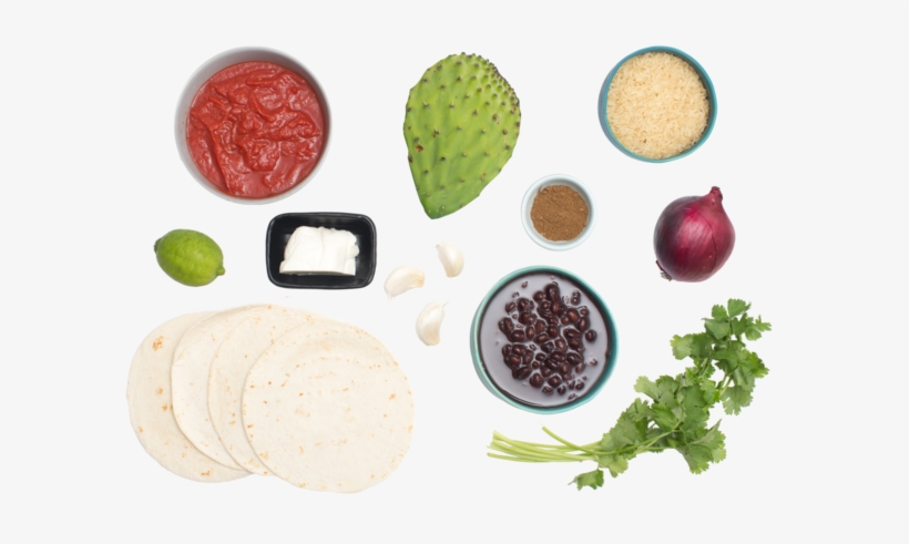 Enchiladas Rojas With Nopales & Black Beans - Enchilada, transparent png download
