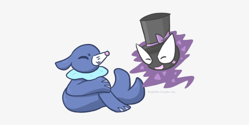The Gastly Happily Takes The Fancy Hat And Put It On - Cartoon, transparent png download