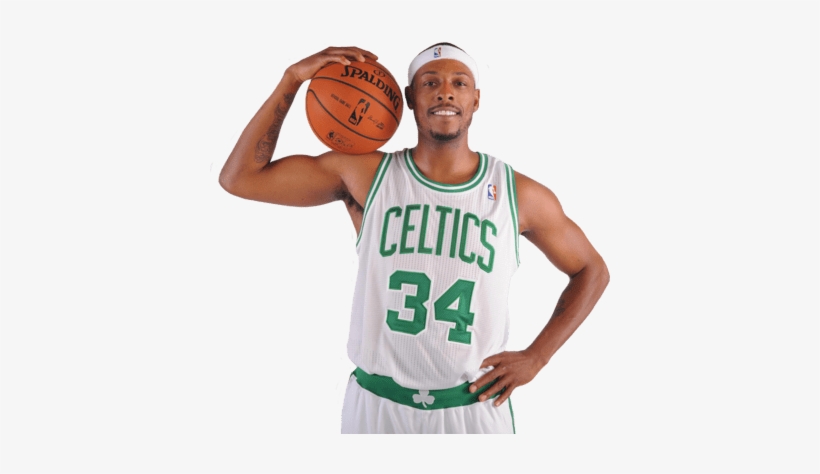 Paul Pierce Holding Ball - Sports Memorabilia Boston Celtics Black Framed Team, transparent png download