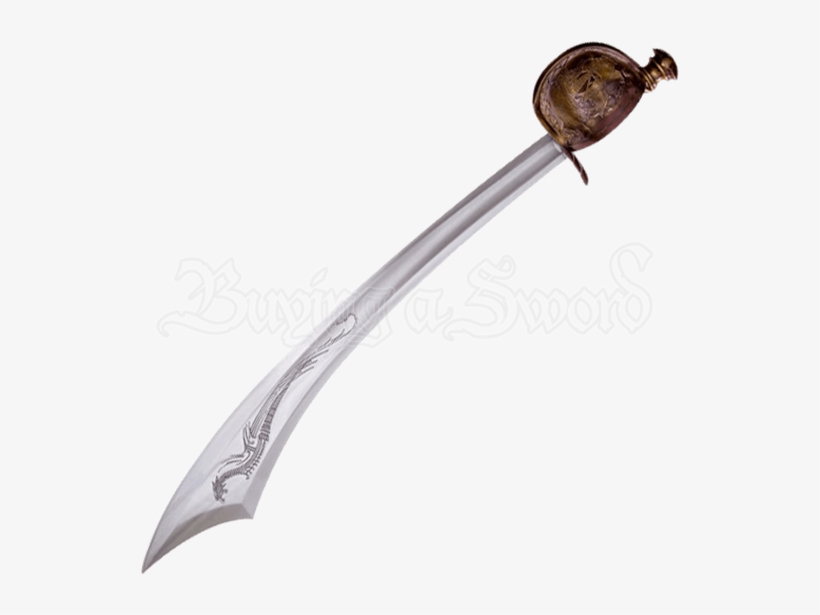 Hayreddin Red Beard Barbarossa Brass Scimitar - Sword, transparent png download