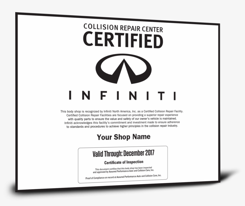 Infiniti Certified Collision Repair Network - Infiniti, transparent png download