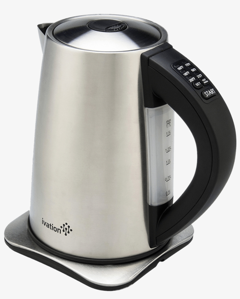 Kitchenware - Ivation Stainless Steel Cordless Electric Tea Kettle, transparent png download