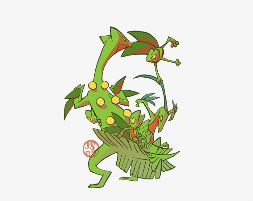 Illustration Gaming Pokemon Video Games Fan Art Digital - Pokemon Treecko Fan Art, transparent png download