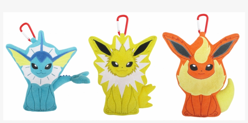 *san-ei* Vaporeon, Jolteon & Flareon Fluffy Pen Pouches - Pokémon, transparent png download
