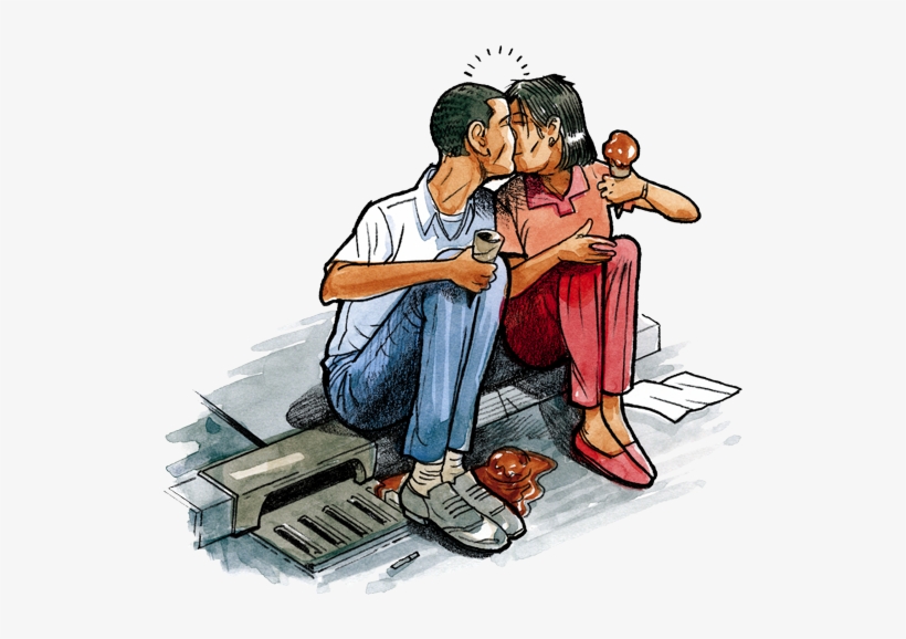 First Kiss Outside Baskin-robbins 1400 E - Barack Obama Baskin Robbins, transparent png download