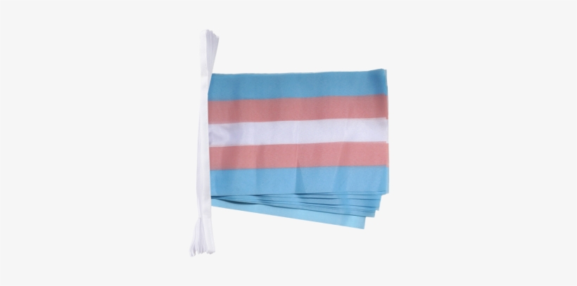 Long Transgender Pennant Banner - Throw Pillow, transparent png download