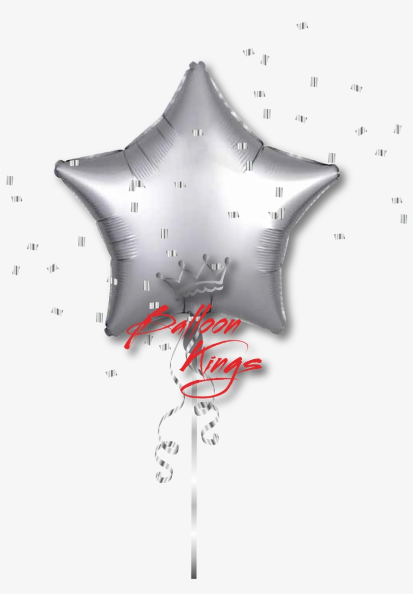 Balloon Star Silver Png, transparent png download