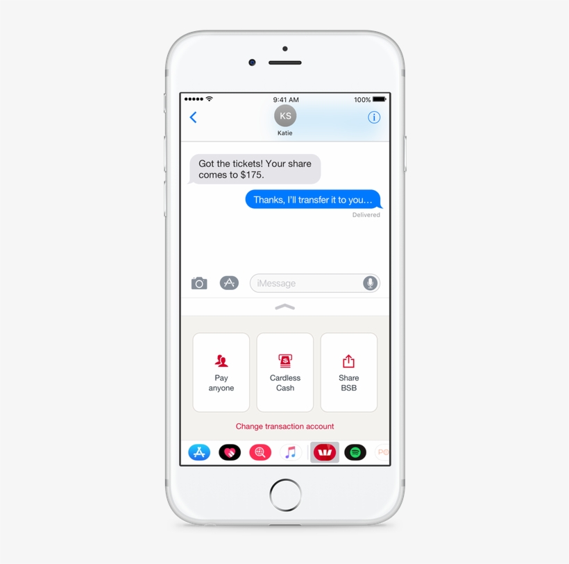 Imessage-image - Westpac Mobile App Imessage, transparent png download