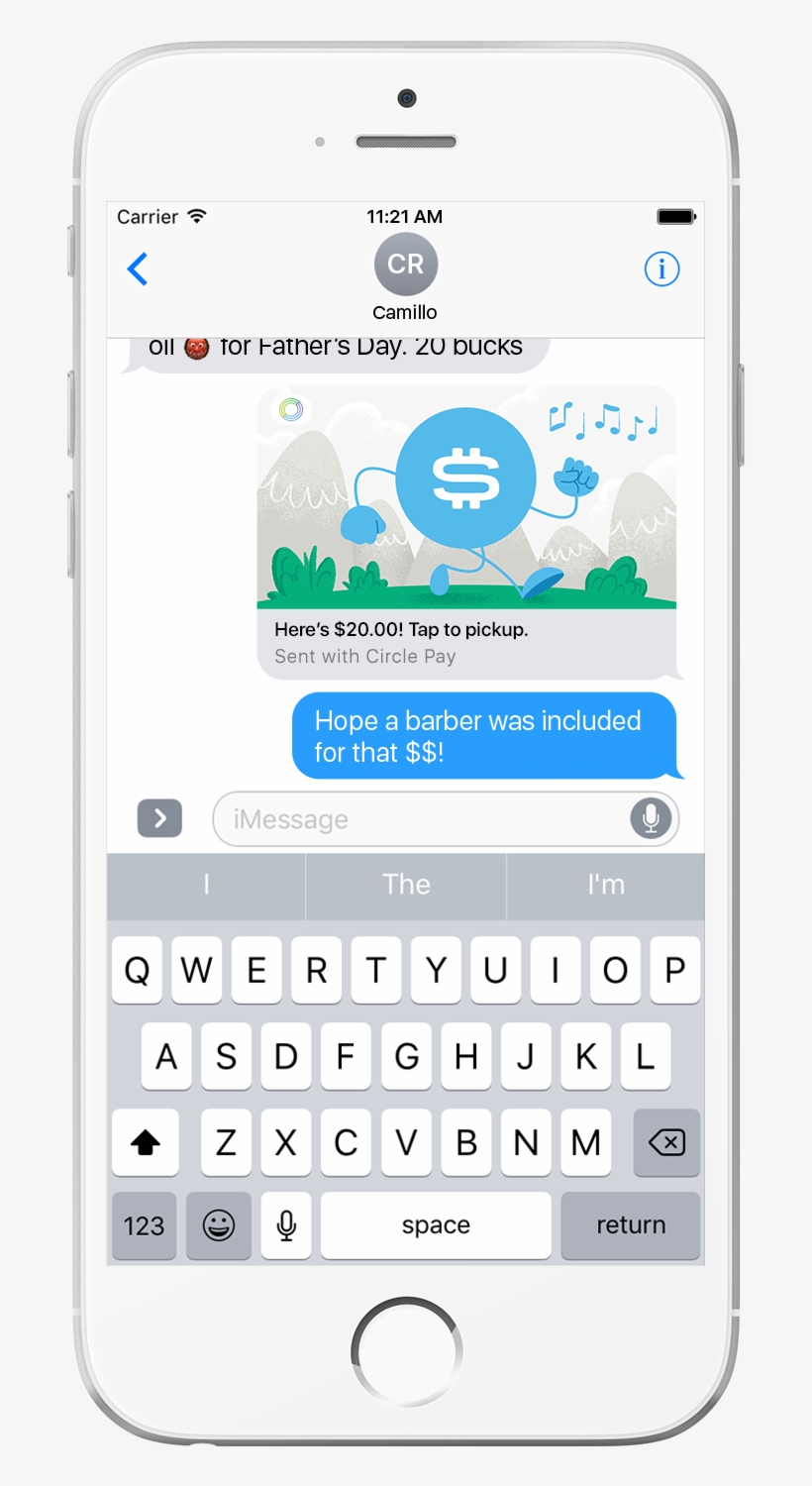 Customers Receiving Payments Who Have Ios 10 Will See - Character That Breaks Imessage, transparent png download