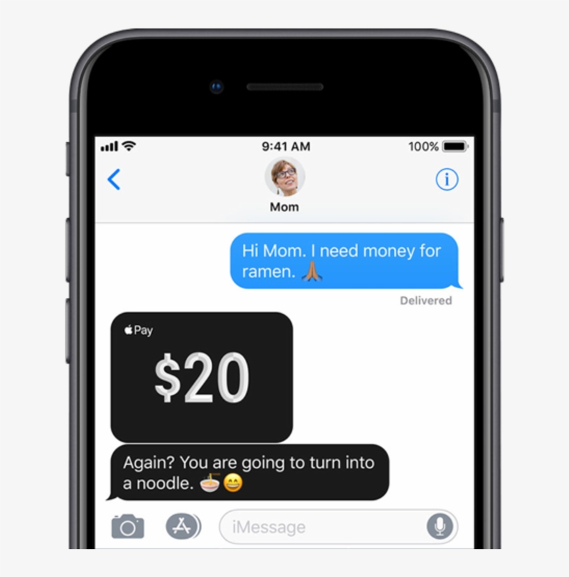 Featured Section Apple Pay Messages 2x - Apple Pay Cash Card, transparent png download