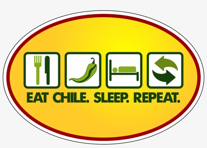 Eat Chile Sleep Repeat - Eating, transparent png download