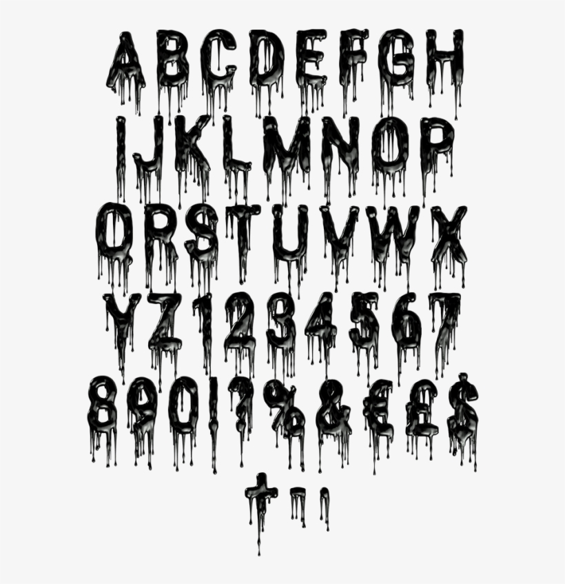 Oil Pollution Font - Pollution Font, transparent png download