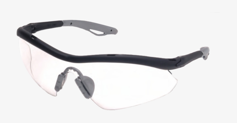 Hombre Safety Glass Hb110 - Crews Hb110 Hombre Safety Glasses With Black Frame, transparent png download