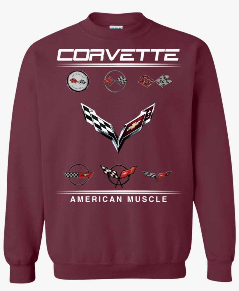 Corvette Logo Emblem Flag C1 C2 C3 C4 C5 C6 C7 Pullover - Shirt, transparent png download