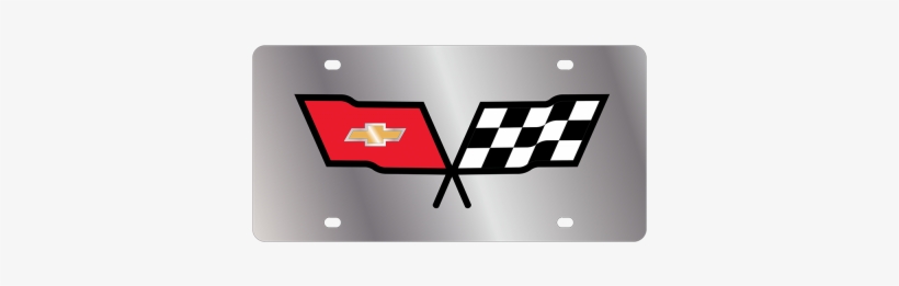 Corvette Logo Stainless Steel License Plate - Corvette C3, transparent png download