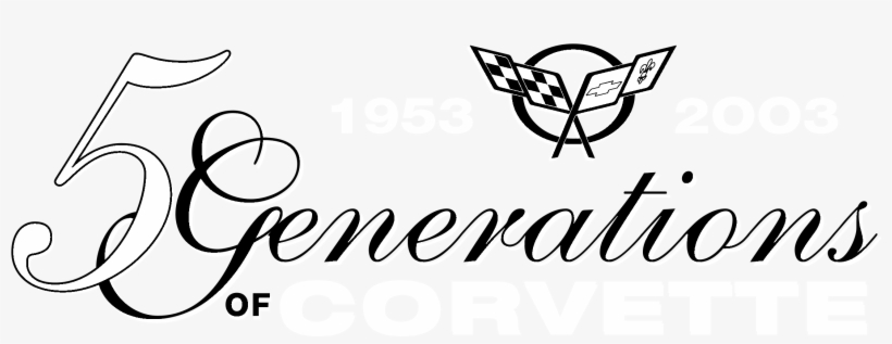 Corvette Logo Black And White - Tin Sign: Corvette, 46x30cm., transparent png download