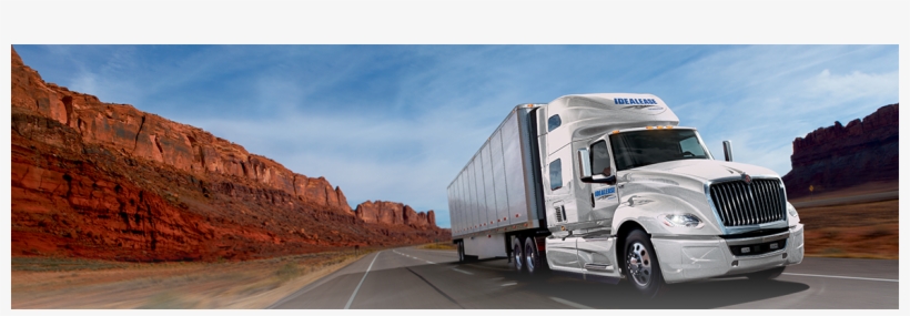 Idealease-header - Truck In Road, transparent png download