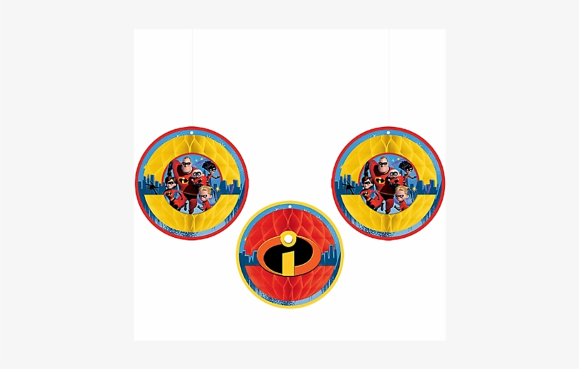 Incredibles 2 Honeycomb Decorations - Incredibles 1 Party Plates, transparent png download
