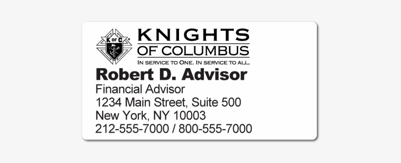 Custom Stickertape™ Labels For Knights Of Columbus - Knights Of Columbus, transparent png download