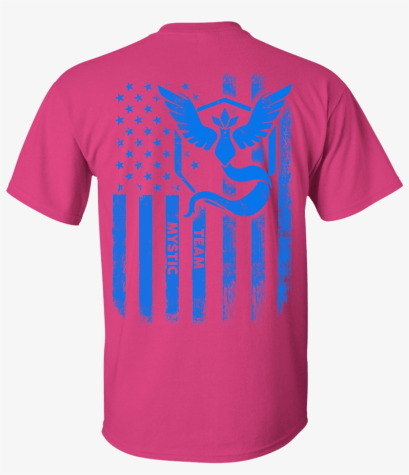 New Team Mystic Pokemon Go Usa Flag Custom Ultra Cotton - I'm A Tattooed Nurse T Shirt, My Job T Shirt, transparent png download