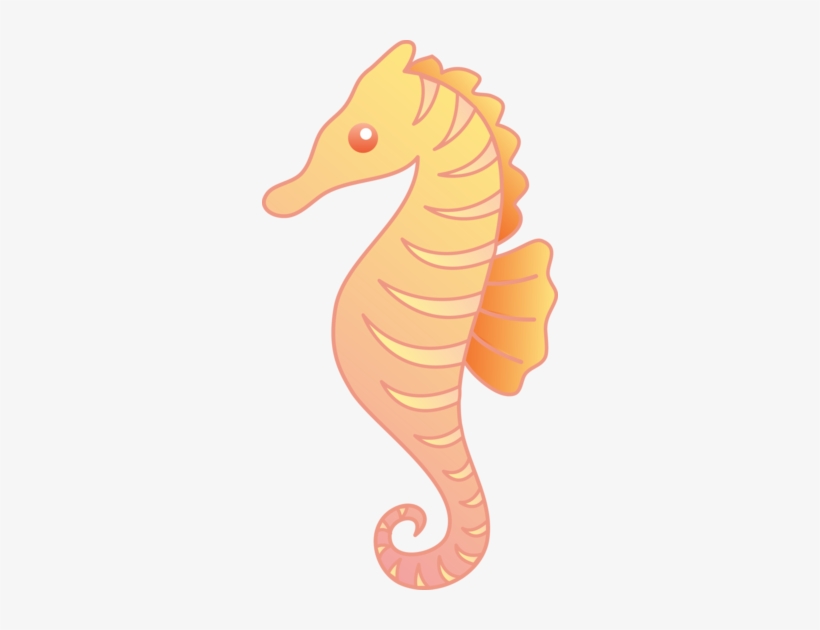 Jpg Library Stock Little Orange Clip Art Cute - Under The Sea Seahorses, transparent png download