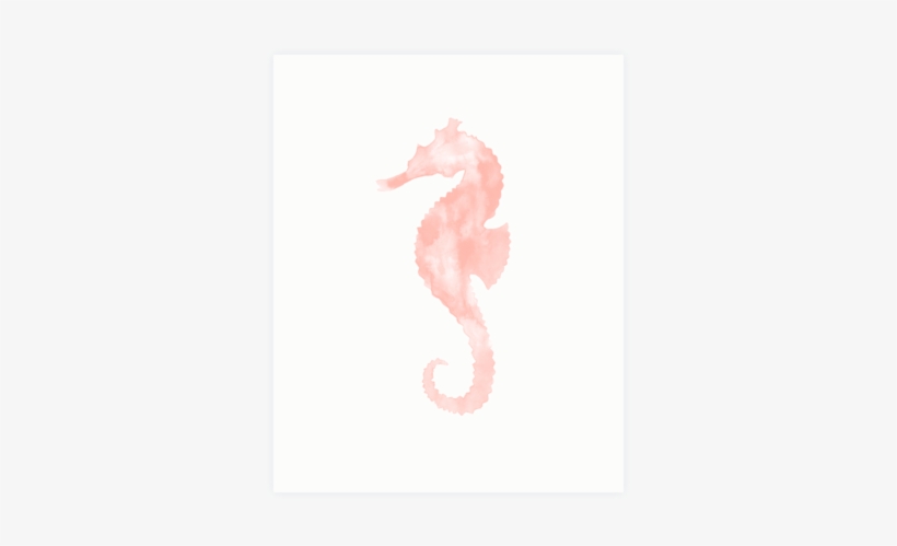 Seahorse Watercolor Print - Northern Seahorse, transparent png download