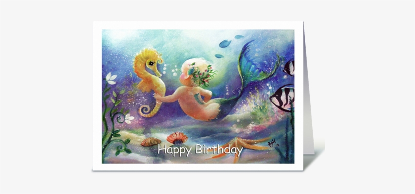 Baby Mermaid, Happy Birthday - Mermaid Happy Birthday, transparent png download
