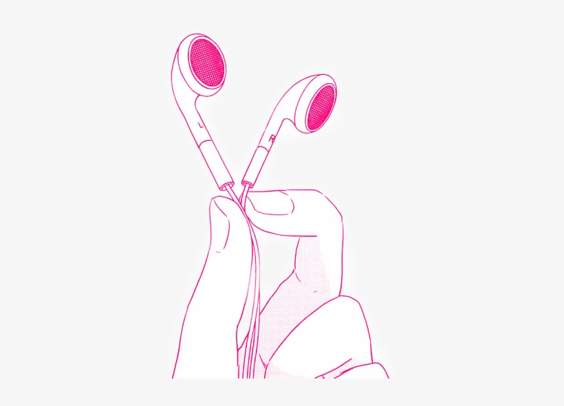 Black And White Library Eyeliner Drawing Grunge - Music Drawings, transparent png download