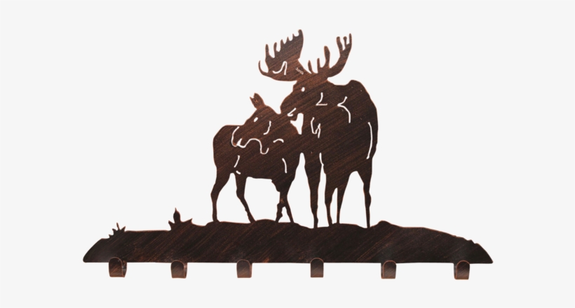 Iron Moose Coat Rack - Coastal Lamp Mfg. Coastal Lamp Iron Moose Scene Coat, transparent png download