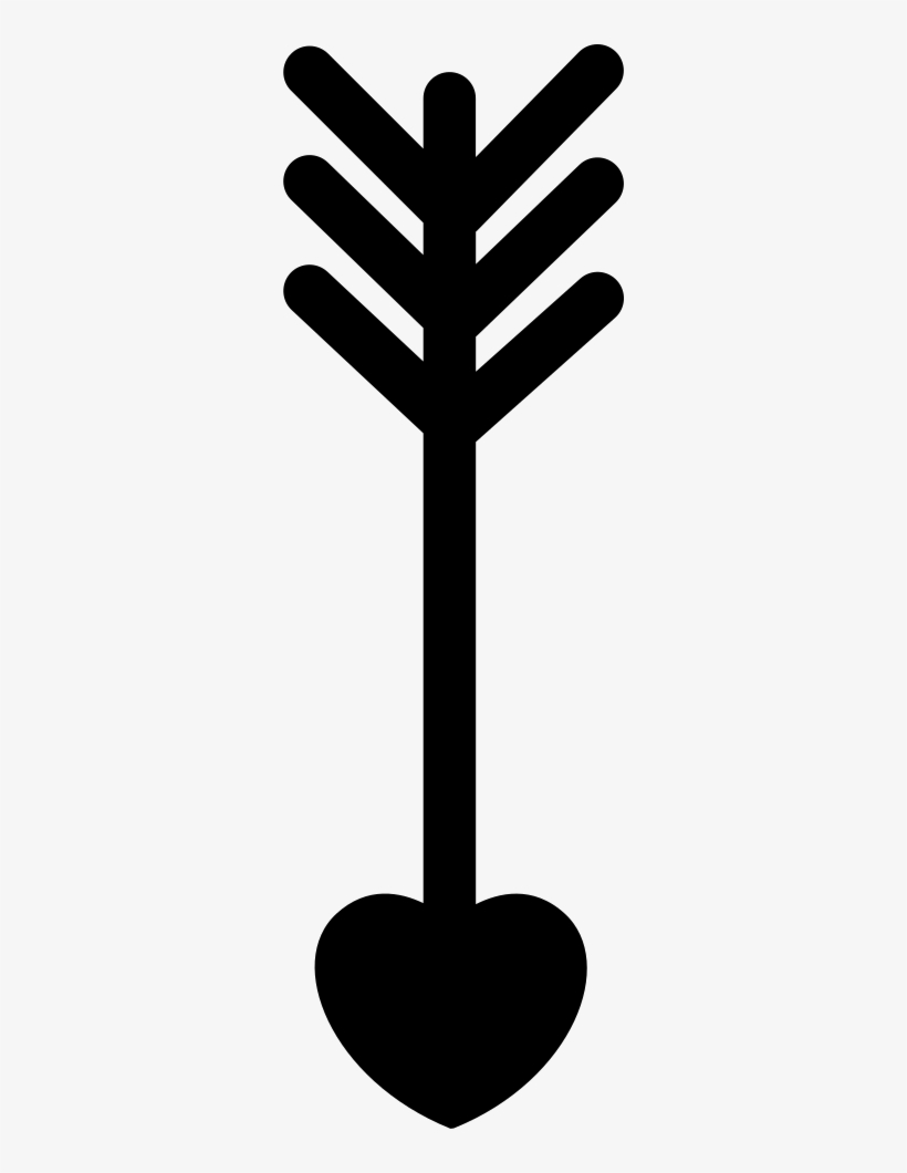 Indian Arrow With Heart Shape Comments - Arrow With Heart Logo, transparent png download