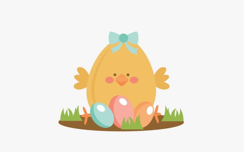Chick In Grass Basket Svg Scrapbook Cut File Cute Clipart - Miss Kate Cuttables Easter, transparent png download