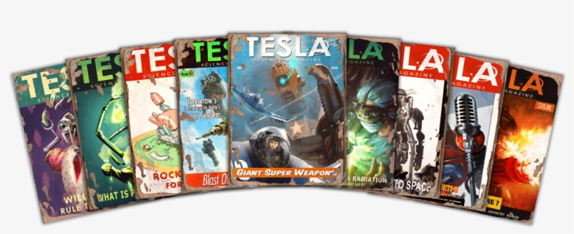 Tesla Magazine Collage - Gb Eye Fallout 4 Comics Mug, transparent png download
