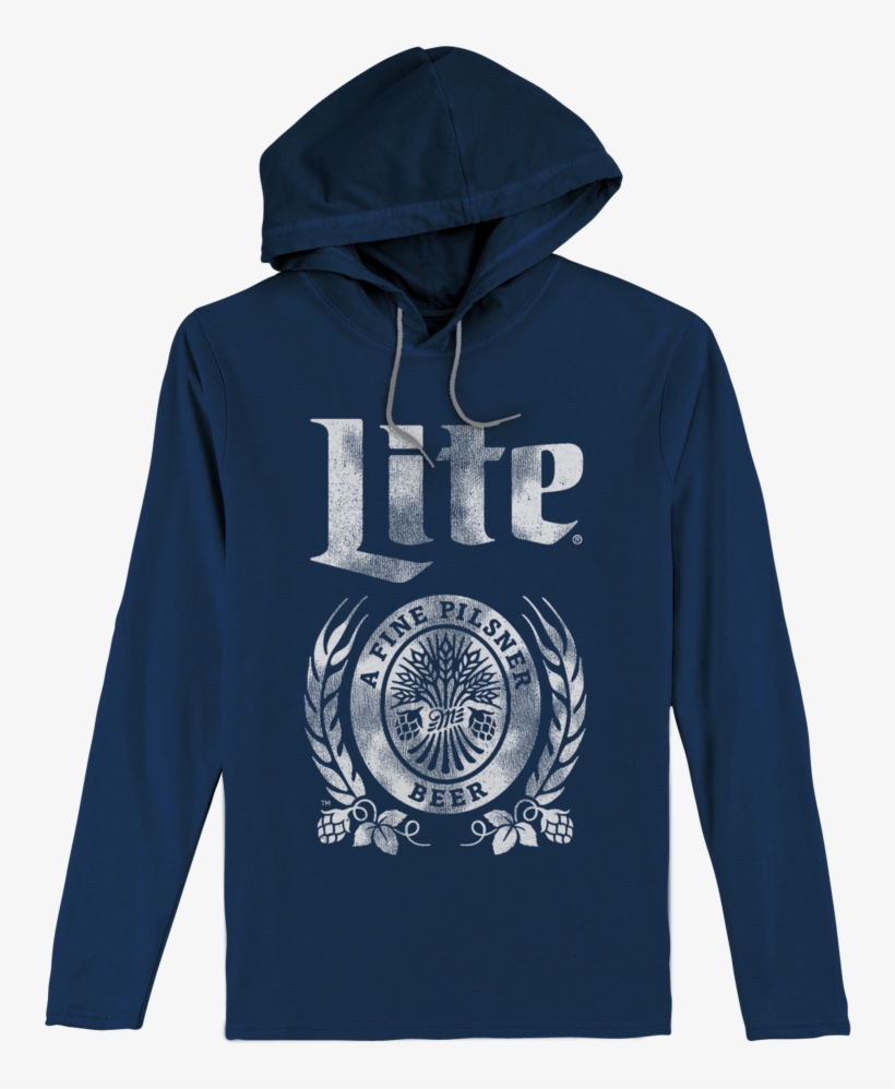 Miller Lite Hooded Jersey Tee - Miller Lite Beer Bottle Logo Tin Sign Game Room Decor, transparent png download