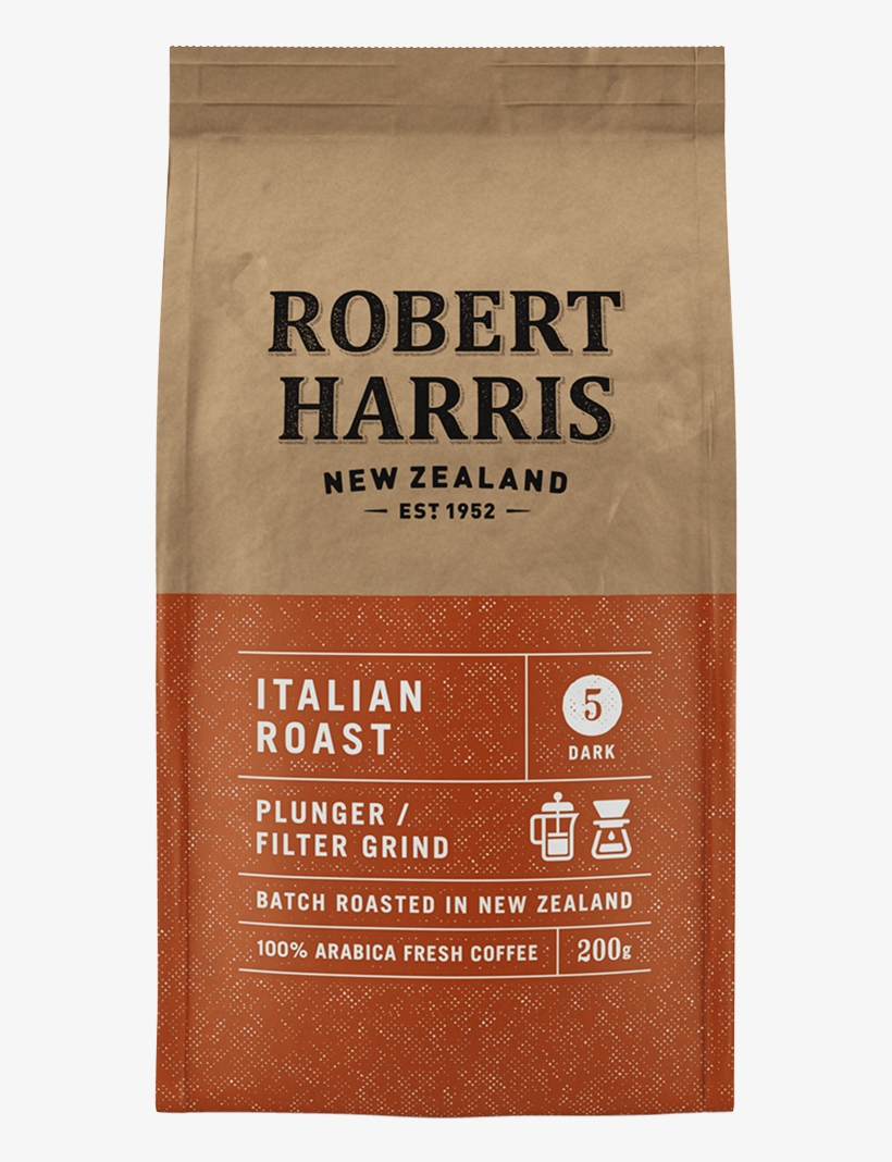 Fresh Plunger / Filter Grind Italian Roast - Robert Harris Coffee, transparent png download
