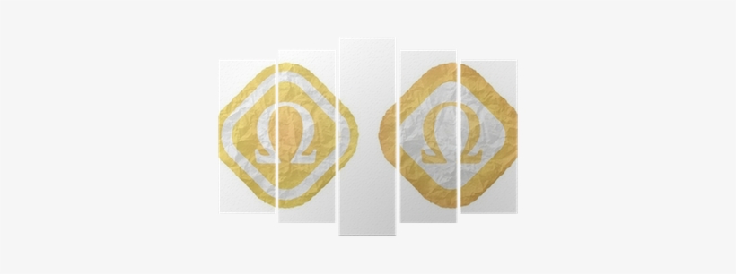 Two Frames With Texture Crumpled Paper And Omega Symbol - Al And Beas Green Chile, transparent png download