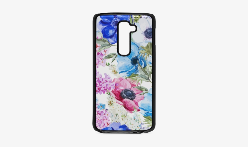 Watercolor Floral Pattern Hard Case For Lg G2 - Vintage Chic Pink Floral Beach Towel, transparent png download