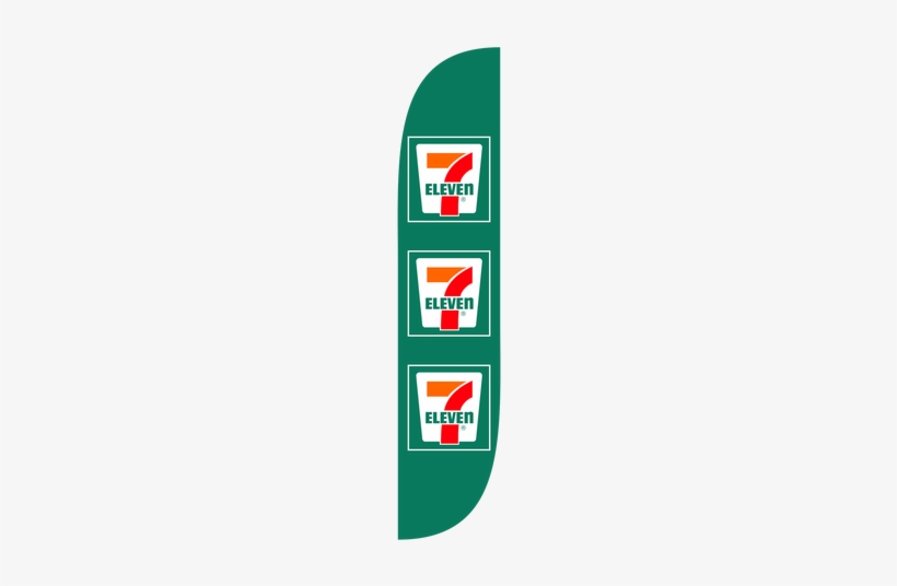 7 Eleven Feather Flag Green - 7 Eleven, transparent png download