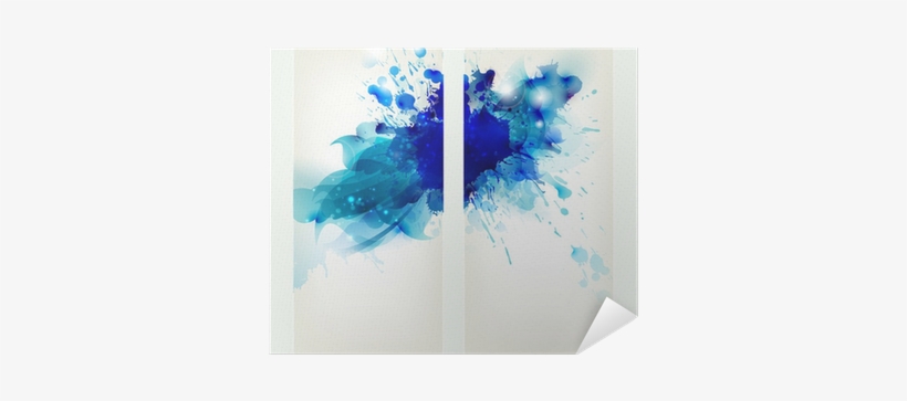 Set Of Two Banners, Abstract Headers With Blue Blots - Abstraction, transparent png download