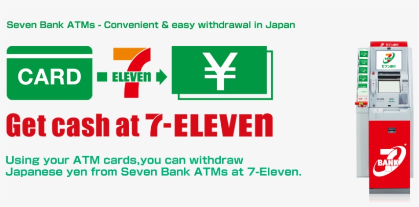 Seven Bank Atms - Cash Card 7 Eleven, transparent png download